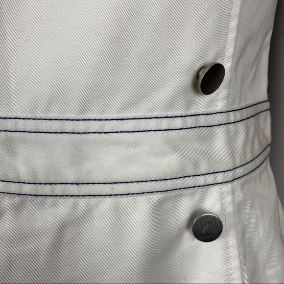 BLDWN WHITE BUTTON FRONT DENIM MINI DRESS - Picture 6 of 13